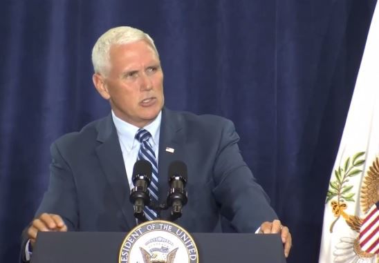 Vice President Mike Pence addresses crowd in Manchester, Kentucky